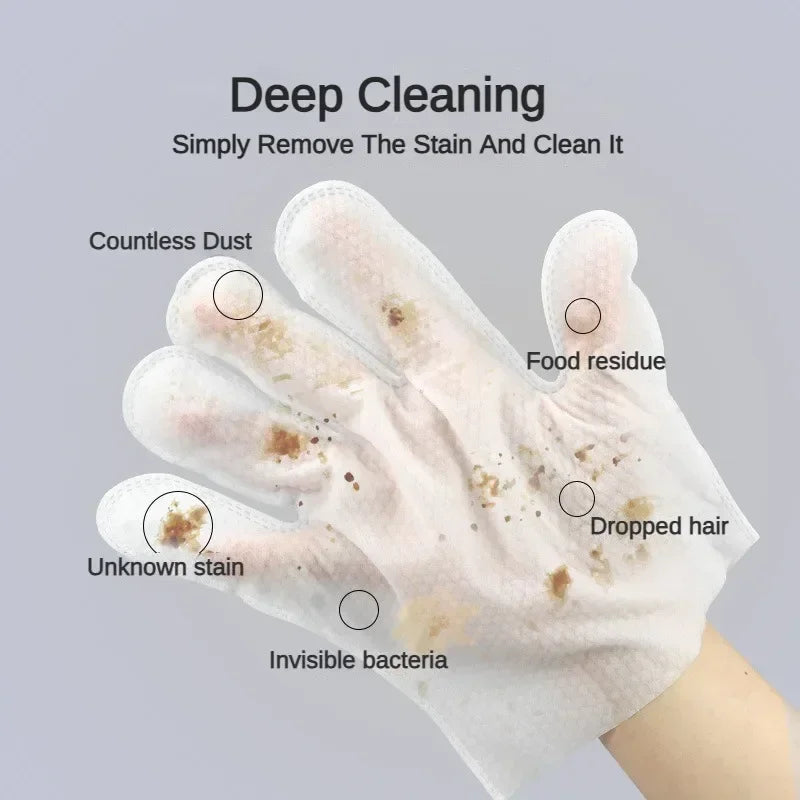6pcs Pet Disposable Gloves Cat Dog Wipes No Rinse Washing Gloves Grooming Pet Cat Dog Ear Eye Cleaning Deodorizing Gloves Wipes